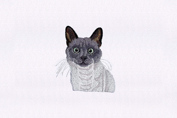 Balinese Cat Embroidery Design