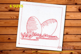 Easter Egg Redwork: A Charming Embroidery Design for Personalized Gifts
