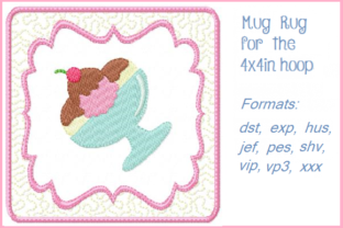 Ice Cream Sunday Embroidery Design