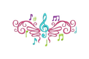 Music Notation Embroidery