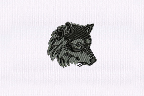 Wolf Face Embroidery Design